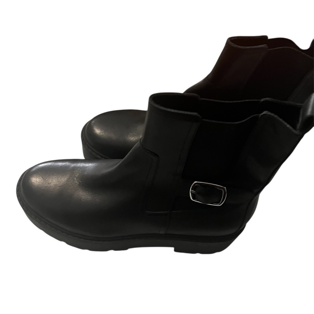 New without box Mark Fisher chunky Stylish Black leather Ankle Boots Size 8.5 - Picture 3 of 4